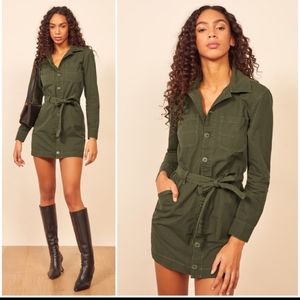 Reformation Lydia Utility Shirt Dress